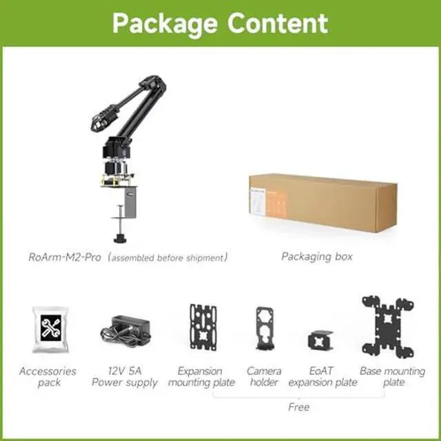 Alt view image 2 of 5 - Waveshare Robotic Arm Kit, Desktop Robot Kit, High-Torque Serial Bus Servo, Based On ESP32, 4-DOF, Supports Expansion and Secondary Development, Wireless Control, New Upgraded with ST3235 Bus Servos