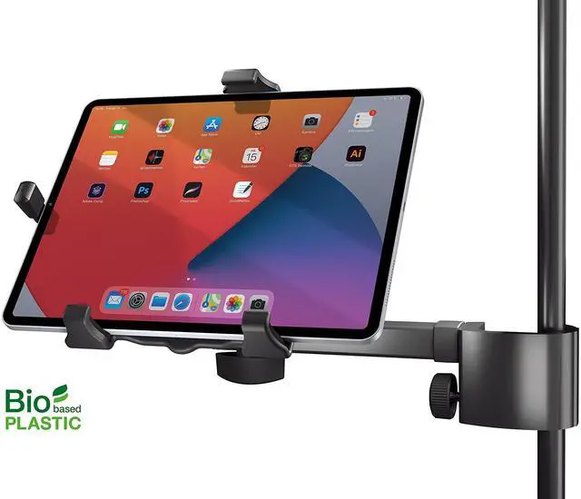 Alt view image 3 of 5 - K&M Konig & Meyer 19743 Tablet PC Holder Biobased Plastic Accessory for Microphone Stands Tilting Suitable for Common Brands