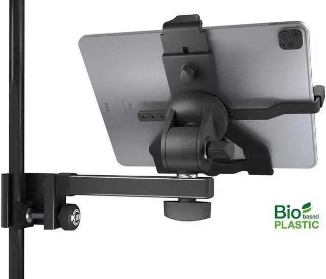 Alt view image 4 of 5 - K&M Konig & Meyer 19743 Tablet PC Holder Biobased Plastic Accessory for Microphone Stands Tilting Suitable for Common Brands