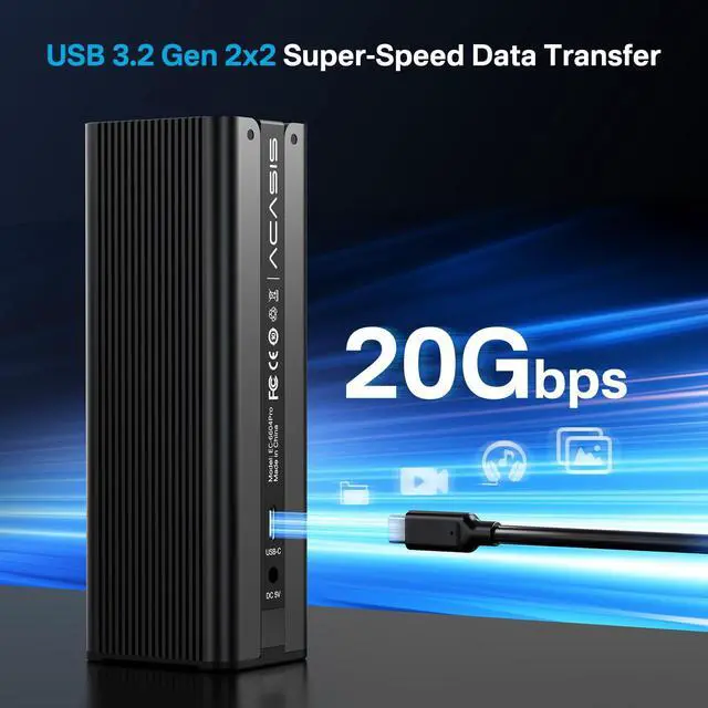 Alt view image 3 of 5 - M.2 NVMe SSD Cloner, Dual-Bay Offline Duplicator with Cooling Fan, USB C to M.2 Cloner, SSD Reader Docking Station, Hard Drives Enclosure for NVMe M.2 SSD Pcle Size 2230/2242/2260/2280(Black)
