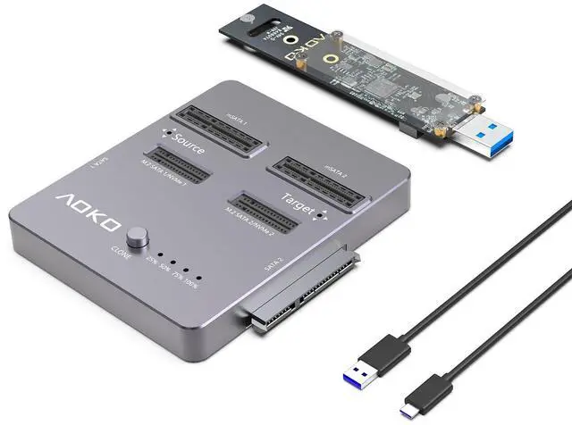 Main image of M.2 SSD Cloner 4-in-1 Hard Drive Cloner Duplicaotr and M2 USB Adapter