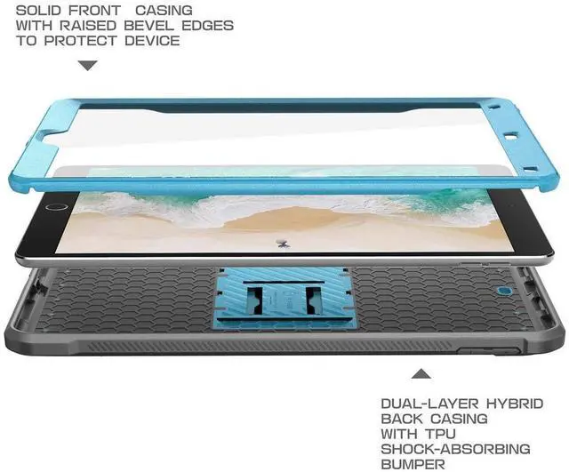 Alt view image 5 of 5 - SUPCASE Unicorn Beetle PRO Case for iPad Air 3 (2019) and iPad Pro 10.5'' (2017), Heavy Duty with Built-in Screen Protector Full-Body Rugged Protective Case(Blue)