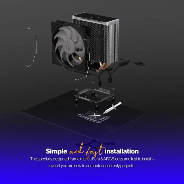 Alt view image 5 of 5 - Endorfy Fera 5 ARGB - CPU Air Cooler (EY3A007)
