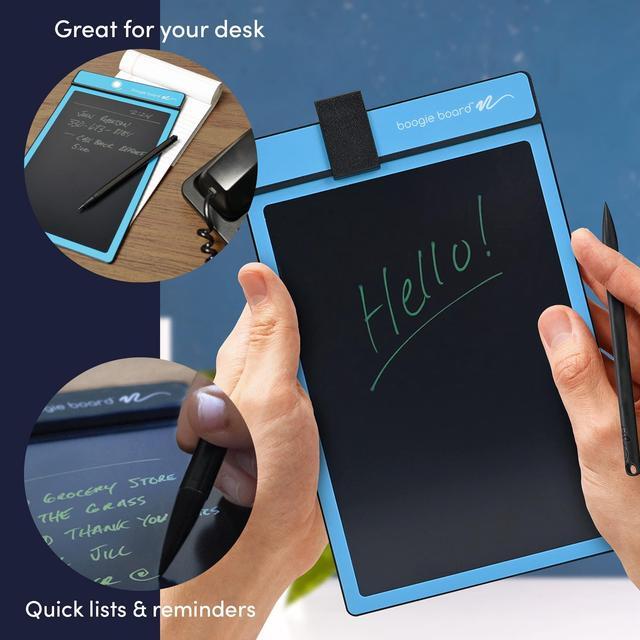 Alt view image 3 of 5 - Boogie Board Basics Reusable Writing Pad, 2-Pack - Digital Drawing Tablet, LCD Writing Pad with Instant Erase and Stylus Pen - Ideal for Writing, Drawing, and Note-Taking