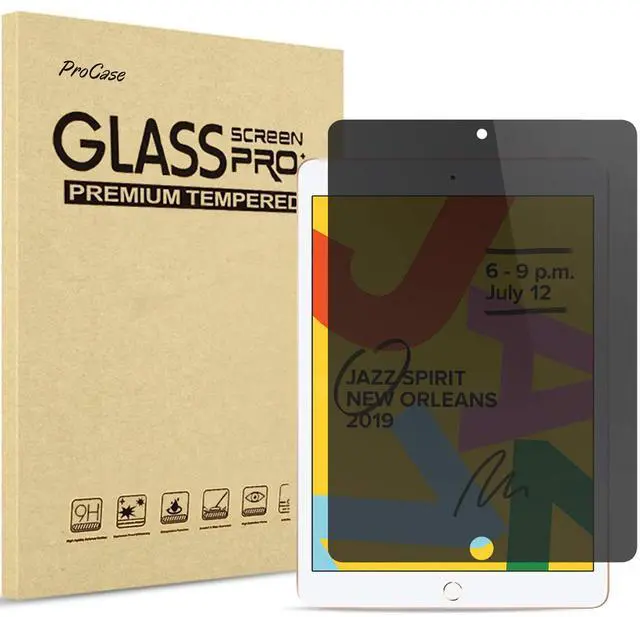 Alt view image 2 of 5 - ProCase iPad 10.2 2021 9th/ 2020 8th/ 2019 7th Gen Privacy Screen Protector Bundle with 2 Pack iPad 10.2 9th 2021/ 8th 2020/ 7th 2019 Screen Protector