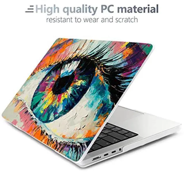Alt view image 2 of 5 - Batianda Design Case for New MacBook Pro 16 Inch M4 2024 2023 Release with M3 M2 M1 Pro/Max Chip,3D Painted Hard Shell with Keyboard Cover & Screen Protector,Eye