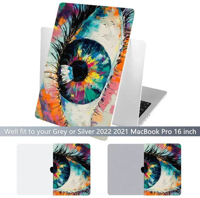 Alt view image 3 of 5 - Batianda Design Case for New MacBook Pro 16 Inch M4 2024 2023 Release with M3 M2 M1 Pro/Max Chip,3D Painted Hard Shell with Keyboard Cover & Screen Protector,Eye