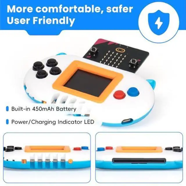 Alt view image 4 of 4 - KittenBot Newbit Arcade Shield, Create Game on Makecode Arcade STEM Education, Expansion Board for Micro:bit V2 (Micro:bit Not Included)