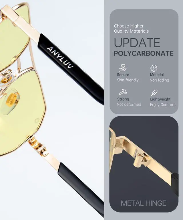 Alt view image 3 of 5 - ANYLUV Blue Light Glasses for Woman/Men, Blue Light Blocking Glasses Women Computer Gaming Glasses for Eye Protection