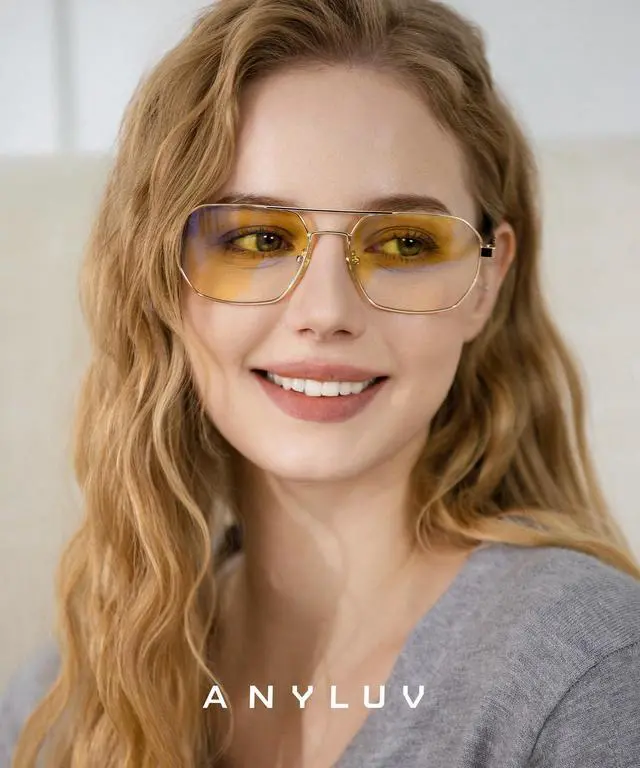 Alt view image 2 of 5 - ANYLUV Blue Light Glasses for Woman/Men, Blue Light Blocking Glasses Women Computer Gaming Glasses for Eye Protection