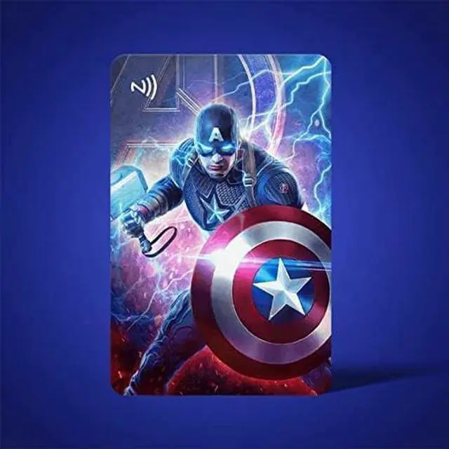Alt view image 2 of 5 - Vkardz - Superhero's PVC Digital nfc Business card || Easy Contact sharing Scratch less Matte Print Pocket Friendly NFC Card || Superhero cards (Captain America)