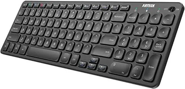 Main image of Arteck HB305-2 Universal Multi-Device Bluetooth Keyboard Ultra Compact Wireless Bluetooth Keyboard with Media Hotkeys for Windows iOS iPad OS Android Computer Desktop Laptop Surface Tablet Smartphone