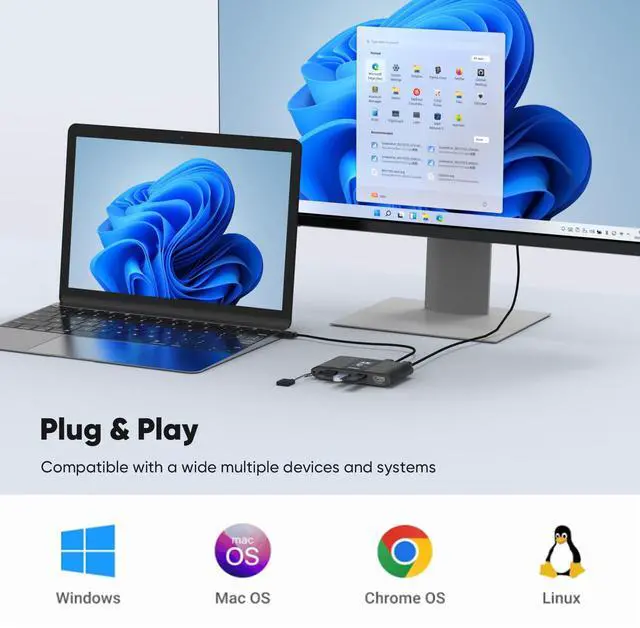 Alt view image 3 of 5 - 4K@60Hz HDMI Kvm Switch 1 Monitors 2 Computers, Sharing USB Devices with 3 USB 3.0 Ports, Supports Wired Remote and Button Control, EDID Compatible, Suitable for Laptop/Desktop