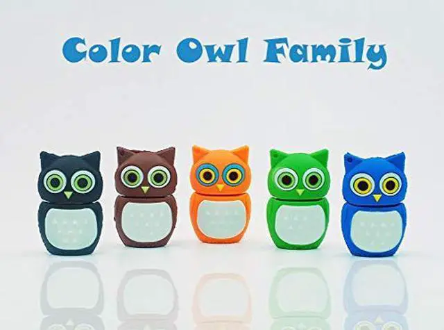 Alt view image 2 of 5 - BorlterClamp USB Flash Drive with Cute Colorful Owl Pattern 16GB Pack of 5 Pcs USB Drive Thumb Drive Gift for Students and Children