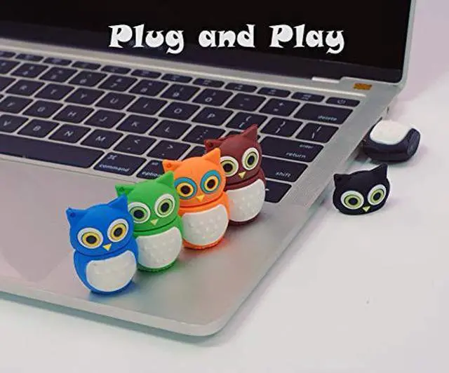 Alt view image 3 of 5 - BorlterClamp USB Flash Drive with Cute Colorful Owl Pattern 16GB Pack of 5 Pcs USB Drive Thumb Drive Gift for Students and Children