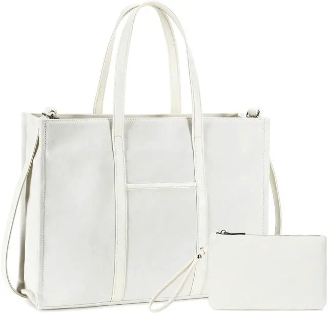 Main image of BTOOP Tote Bag for Women Work Teacher Tote Bag 15.6 inch Laptop Shoulder Bags Handbag Office Briefcase with Clutch Purse