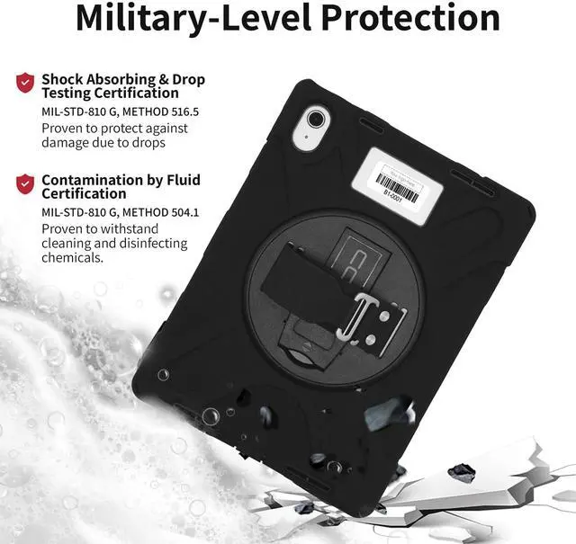 Alt view image 3 of 5 - CODi Rugged iPad Case 11" (A16)/iPad 10.9" (10th Generation) | Heavy-Duty Shockproof Protection, 360deg Coverage, Kickstand & Hand Strap