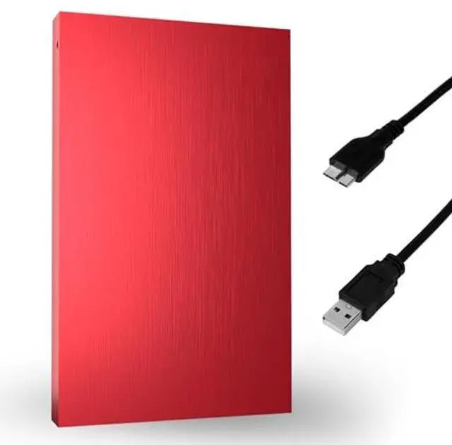 Main image of External Hard Drive 500GB HDD 2.5 Inch External Data Storage Pocket Size Backup Hard Disk USB 3.0 Hardrive Compatible for Gaming PC, Mac, Laptop, PS3, PS4 - Red