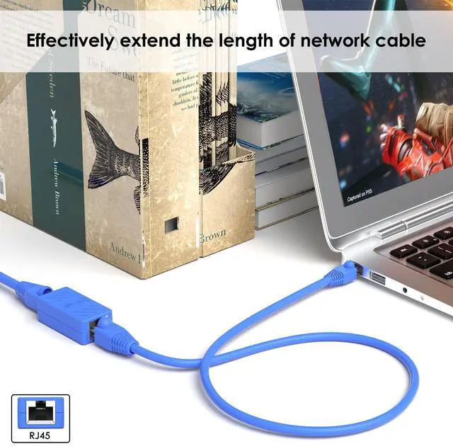 Alt view image 3 of 5 - Dingsun RJ45 Coupler, Ethernet Extender Female to Female Ethernet Coupler for Cat7/ Cat6/ Cat5/ Cat5e(20Pack, Blue)