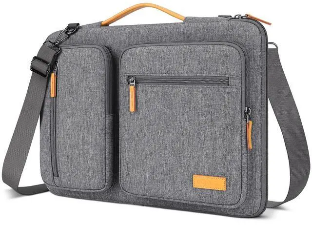 Alt view image 2 of 5 - DOMISO 17 inch Laptop Sleeve Protective Case Cover Compatible with 17-17.3 inch HP Dell ASUS Lenovo Chromebook,Waterproof Computer Cases Bag with Shoulder Strap,Grey