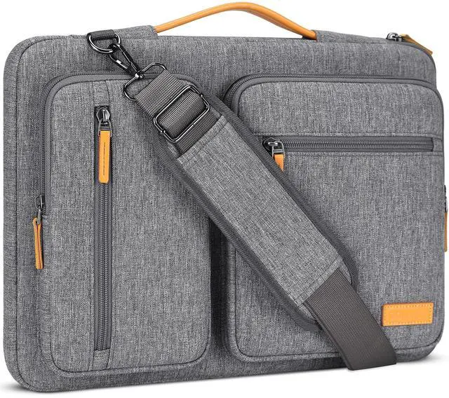 Main image of DOMISO 17 inch Laptop Sleeve Protective Case Cover Compatible with 17-17.3 inch HP Dell ASUS Lenovo Chromebook,Waterproof Computer Cases Bag with Shoulder Strap,Grey
