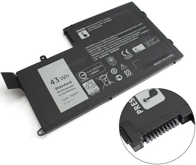 Alt view image 3 of 5 - 43WH TRHFF Replacement Dell Inspiron 5547 5548 Laptop Battery Inspiron 15 15-5547 15-5548 5545 5542 5447 5445 5448 i5547-3750sLV Latitude 14-3450 15-3550 0PD19 1V2F6 P51G P39F P49G Batteries.