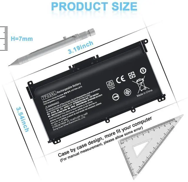 Alt view image 2 of 5 - TF03XL Laptop Battery Replacement for HP Pavilion X360 920070-855 14m-cd0003dx 14m-cd0001dx 15-cc0xx 15-cc1xx 15-cc123cl 15-cc563st 17-ar050wm 15-cc 15-cd 15-ck 14-bf 17-ar Series tpn-q190 920046-421