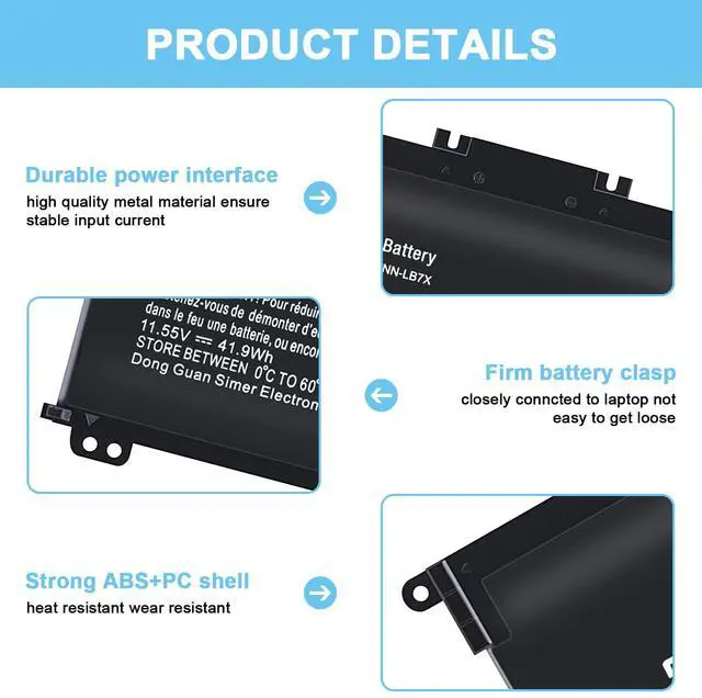 Alt view image 3 of 5 - TF03XL Laptop Battery Replacement for HP Pavilion X360 920070-855 14m-cd0003dx 14m-cd0001dx 15-cc0xx 15-cc1xx 15-cc123cl 15-cc563st 17-ar050wm 15-cc 15-cd 15-ck 14-bf 17-ar Series tpn-q190 920046-421