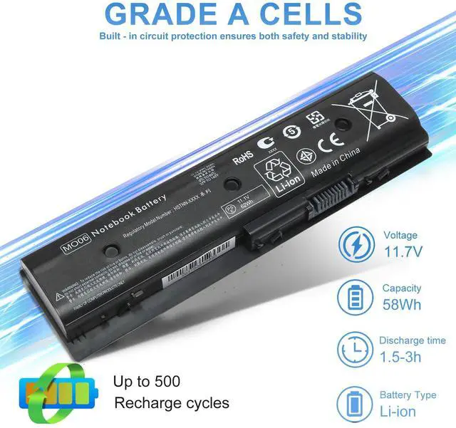 Alt view image 2 of 4 - MO06 MO09 Laptop Notebook Battery for HP Pavilion DV4-5000 DV6-7000 DV7-7000 HP 672412-001 671731-001 671567-831 671567-421 HSTNN-YB3N HSTNN-LB3N HSTNN-LB3P HSTNN-UB3N TPN-W106