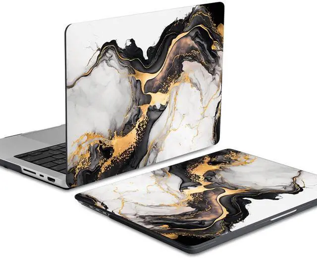 Alt view image 5 of 5 - DONGKE for M4 MacBook Pro 16 Inch Case 2024 2023 2021 A3403 A3186 M3 A2991 M2 A2780 M1 A2485 Pro/Max Chip, Plastic Hard Shell Case & Keyboard Cover for Mac Pro 16 with Touch ID, Abstract Marble