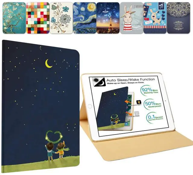 Main image of DuraSafe Cases for iPad 10.5 Inch Air 3rd Gen [ PRO 10.5 Air 3 ] 2017/2019 A1701 A2152 A2123 MUUL2LL/A MUUK2LL/A MUUJ2LL/A MQDX2LL/A MQDT2LL/A Printed Smart Leather Flip Folio Book Cover - Night Sky