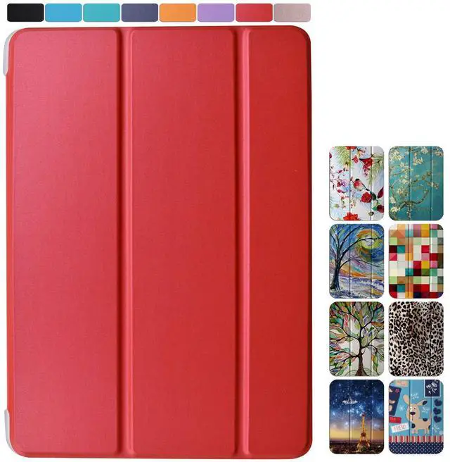 Main image of DuraSafe Cases for iPad 10.5 Inch Air 3 [ Air 3rd 2019 ] Generation MUUL2LL/A MUUK2LL/A MUUJ2LL/A MUUT2LL/A MUUR2LL/A MUUQ2LL/A Lightweight Smart Adjustable Stand Feature Sleek Design Flip Case - Red