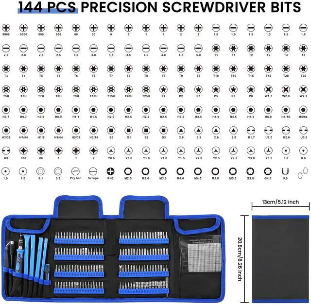 Alt view image 2 of 5 - Precision Screwdriver Set, 168 Pcs Small Screwdriver Set with Ergonomic & Retractable Handle, Flexible Shaft, Strong Magnetic Design for iPhone, MacBook, Laptop, PC, Game Console