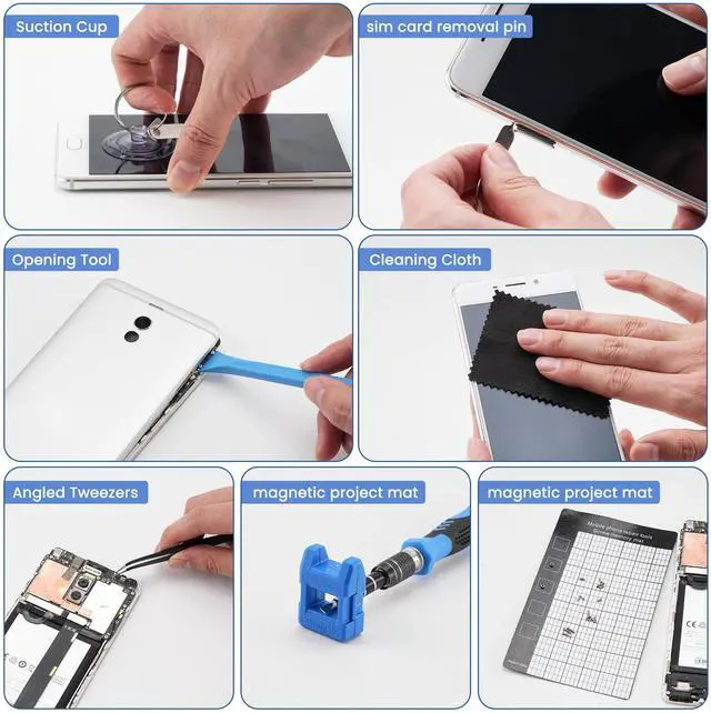 Alt view image 4 of 5 - Precision Screwdriver Set, 168 Pcs Small Screwdriver Set with Ergonomic & Retractable Handle, Flexible Shaft, Strong Magnetic Design for iPhone, MacBook, Laptop, PC, Game Console