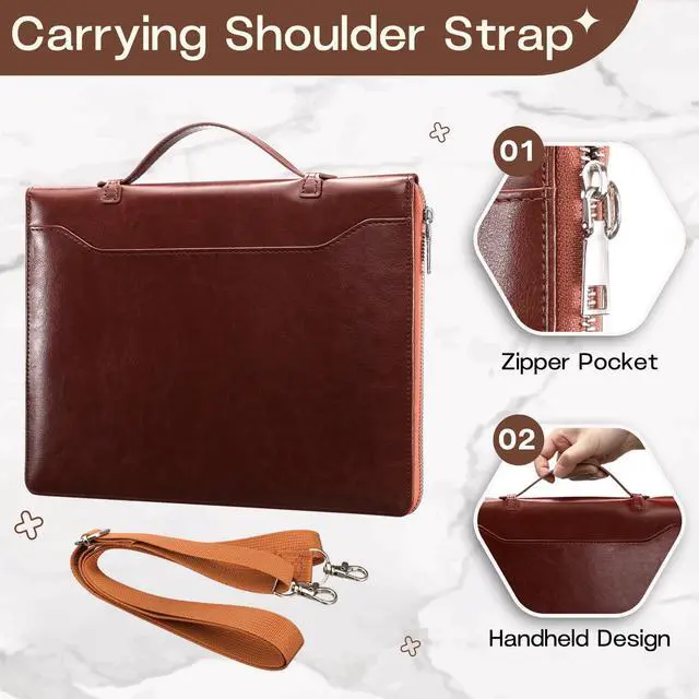 Alt view image 2 of 5 - E NET-CASE Case for Remarkable Paper Pro Tablet 11.8 inch (2024 Released) - Business Handheld Design Upgraded PU Leather Cover for Remarkable Paper Pro Digital Paper with Zipper & Pen Holder (Brown)