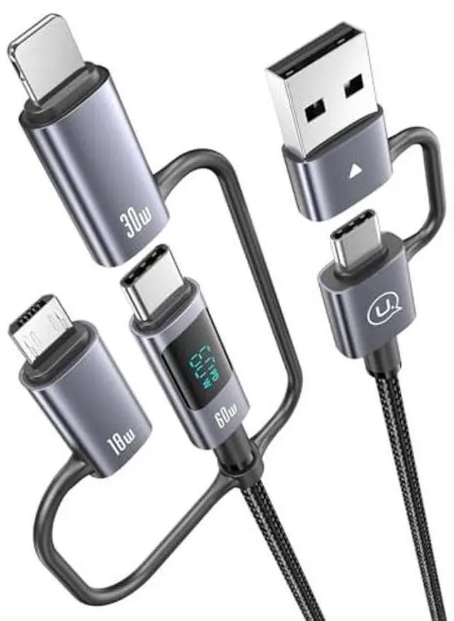 Alt view image 2 of 5 - Multi Charger Cord 6 in 1 USB Cable Fast Charging Cable and 240W USB C to USB C Cable are Bundle Together