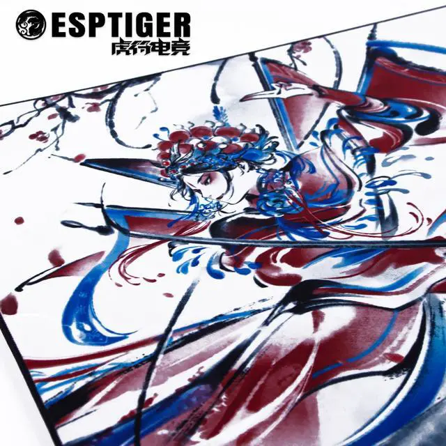Alt view image 3 of 5 - Mouse Pads EspTiger Pioneer Series WuXiang (480 x 400 x 4mm) Standard Size Anti-Slip SlimFlex Base Premium Coated Fabric Surface with Stitches Large Gaming Mousepad - Multi-Color Design