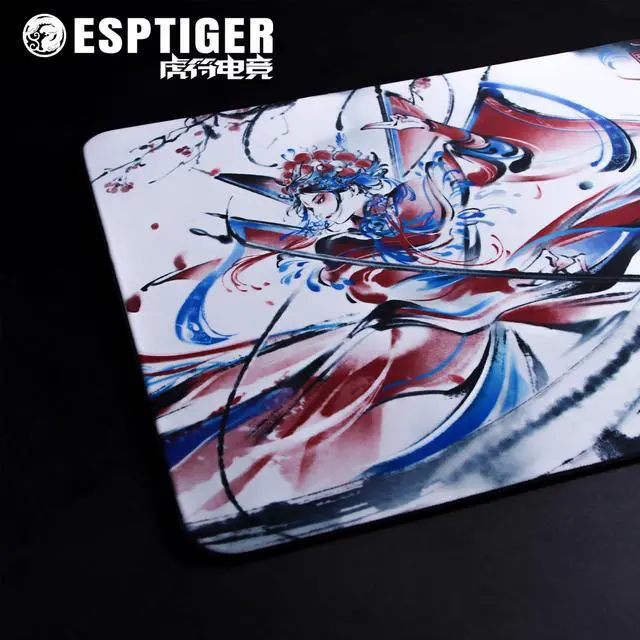 Alt view image 4 of 5 - Mouse Pads EspTiger Pioneer Series WuXiang (480 x 400 x 4mm) Standard Size Anti-Slip SlimFlex Base Premium Coated Fabric Surface with Stitches Large Gaming Mousepad - Multi-Color Design
