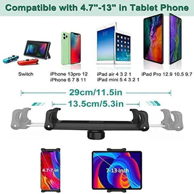 Alt view image 4 of 5 - EXSHOW Car Tablet Mount CD Slot Holder for 4.7-12.9 iPad Phone, 360 Rotation Universal Truck CD Player Holder for iPad Pro 12.9" Air Mini, Kindle Fire HD, Samsung Tab S8 Ultra