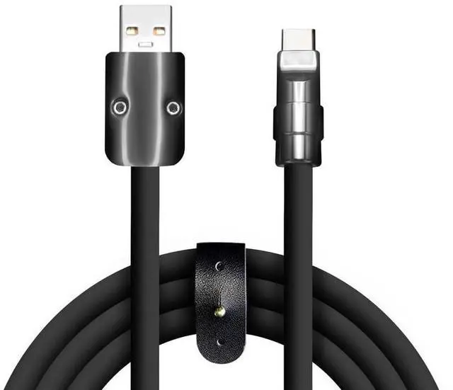 Main image of Black Chubby - Special Black Samurai Edition Durable 240W Fast Charging Cable Ultra-Thick Silicone USB C Cable for iPhone 16/15 Series iPad MacBook Galaxy Series, USB A to Type C, 4.9FT