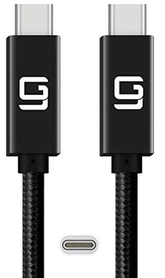 Main image of GodSpin USB-C to USB-C Cable (40Gbps) SuperSpeed [Certified] USB4 to USB Type-C, 100W Power (USB 3.1 & 3.2 Compatible) Nylon Braided, Dual 4k or Single 5k @60hz Display (1.6ft/40Gbps)