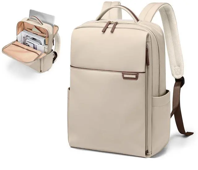 Main image of GOLF QUALITY Laptop Backpack for Women, Work Business Traval Computer Backpacks with Laptop Compartment Waterproof Casual Daypack for Travel College,16Inch,Apricot