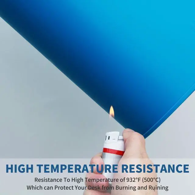 Alt view image 3 of 5 - Hengtianmei Heat Insulation Silicone Repair Mat with Scale Ruler and Screw Position for Soldering Iron, Phone and Computer Repair Size: 22 x 14 Inches (H-203)