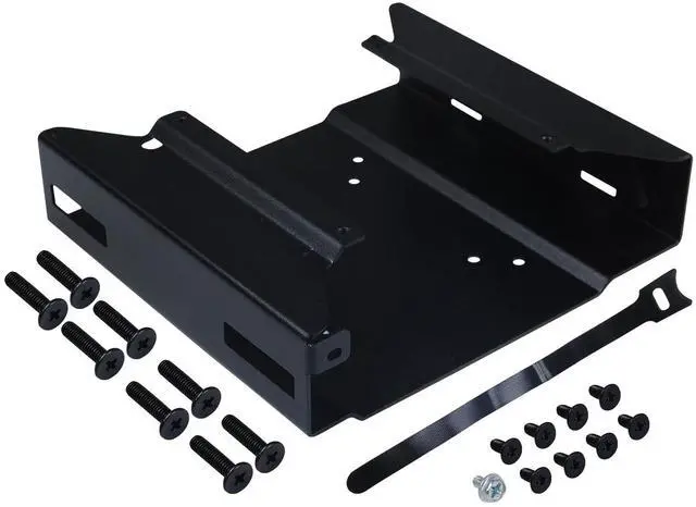 Alt view image 4 of 5 - Mini PC Mount Metal Wall VESA for Micro Computer Display, Under Desk Mount Compatible for 75x75mm or 100x100mm VESA Monitor