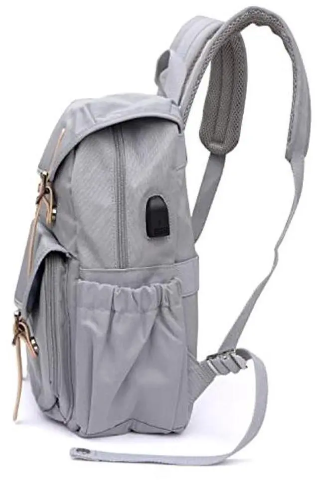Alt view image 3 of 5 - himawari Backpack/Travel Backpack for Women 14.9" College Vintage Waterproof Bag , Work Backpack for 14inch Laptop(2706-Gray)