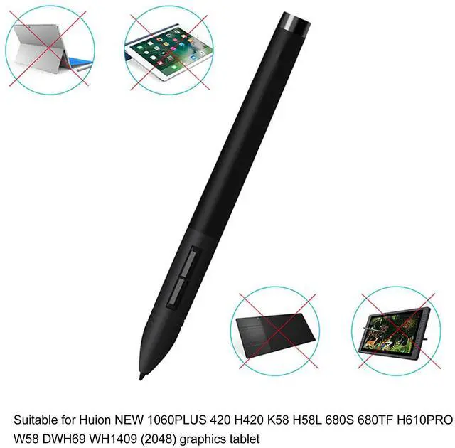 Alt view image 2 of 5 - PEN80D Pen for Huion New 1060PLUS 420 H420 K58 H58L 680S 680TF H610PRO W58 DWH69 WH1409 Graphics Tablet, 8192 Levels Pressure, 5080LPI Resolution, 233PPS