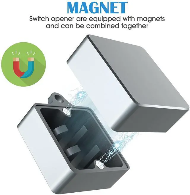 Alt view image 3 of 5 - HONKID Switch Opener Aluminum Keyboard Switch Opener for Cherry MX Gateron Kailh Box Outemu Akko and Panda Mechanical Switches with Metal Magnet (Grey)