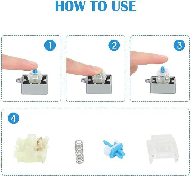 Alt view image 5 of 5 - HONKID Switch Opener Aluminum Keyboard Switch Opener for Cherry MX Gateron Kailh Box Outemu Akko and Panda Mechanical Switches with Metal Magnet (Grey)