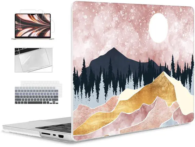 Main image of ICEKEE for M4 MacBook Pro 14 inch Case 2024(A3112 A3401 A3185) 2023(M3 A2918 A2992 M2 A2779) 2021(M1 A2442 ) Pro/Max, Plastic Hard Shell Cover for Mac Pro 14", Landscape P373