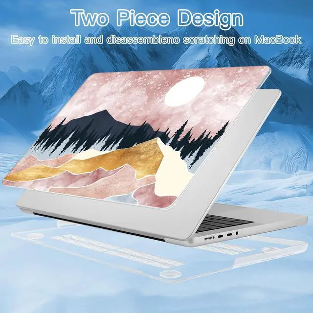 Alt view image 5 of 5 - ICEKEE for M4 MacBook Pro 14 inch Case 2024(A3112 A3401 A3185) 2023(M3 A2918 A2992 M2 A2779) 2021(M1 A2442 ) Pro/Max, Plastic Hard Shell Cover for Mac Pro 14", Landscape P373